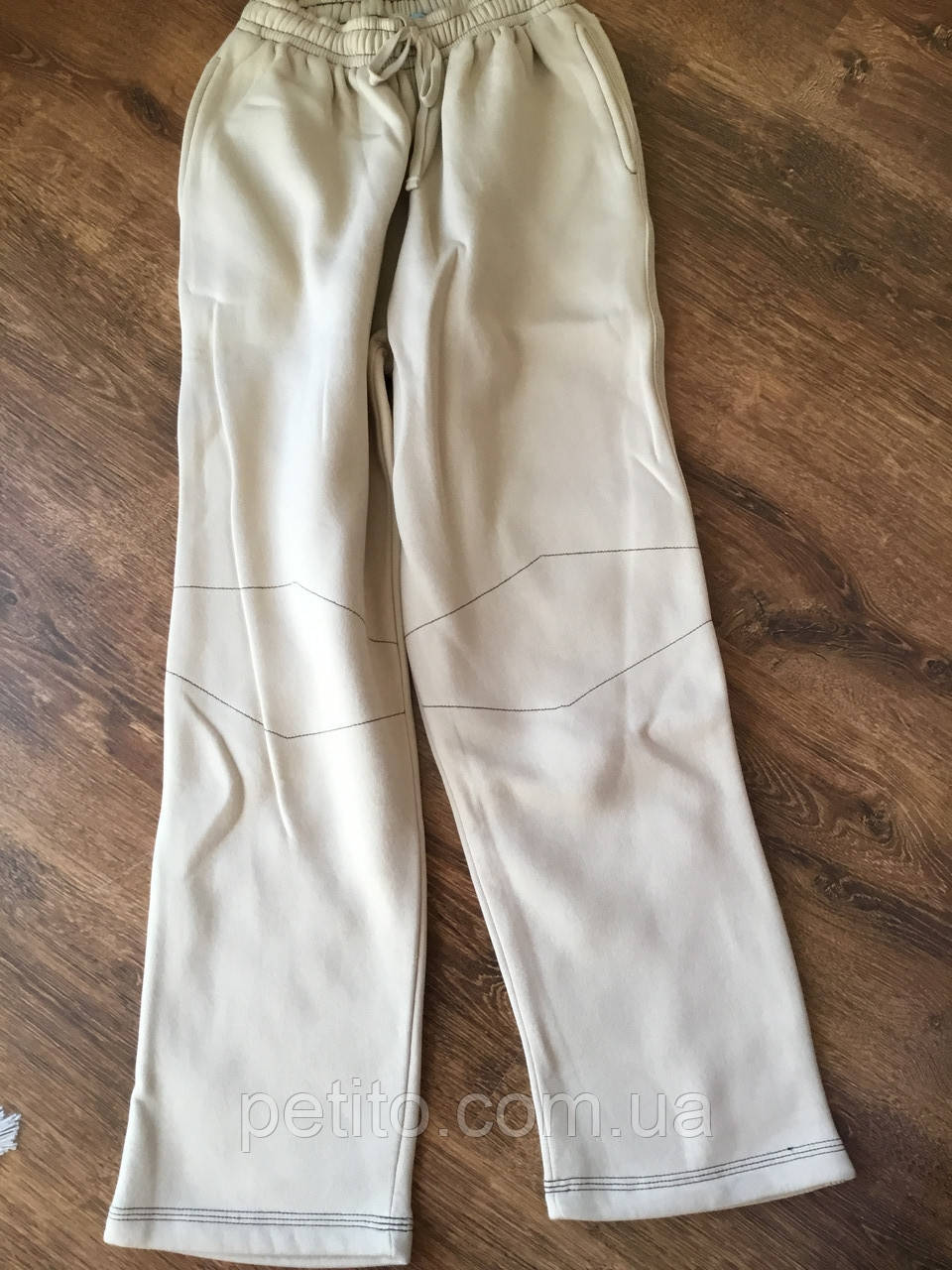 Світлі спортивні штани для хлопчика на зиму, фото 1