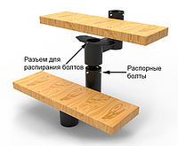 Модульная наборная лестница (без ступени) один сегмент