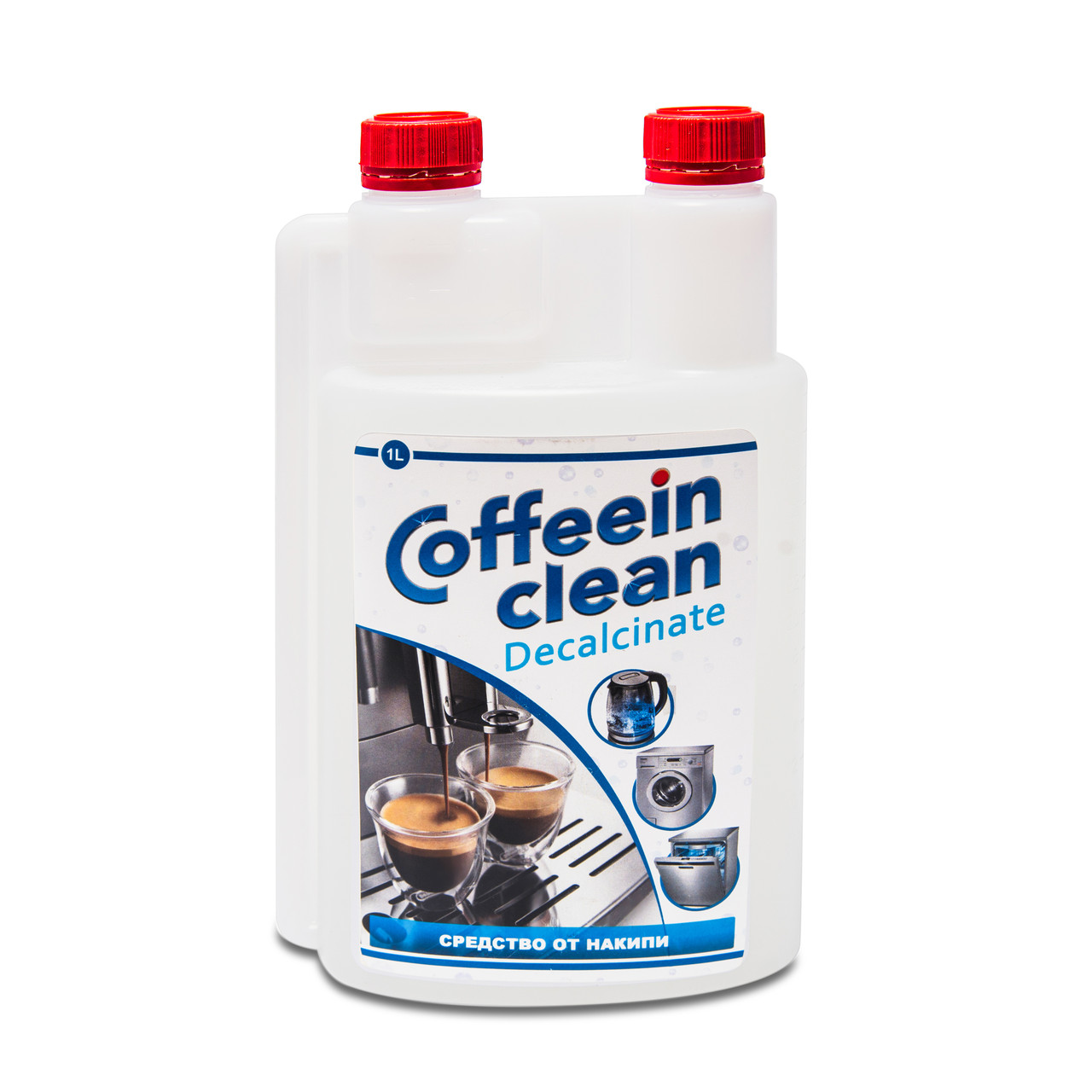 Универсальное средство для снятия кальция Coffeein clean DECALCINATE (жидкость) для очистки от накипи(1L). - фото 1 - id-p1144334988