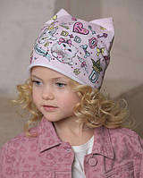 Красива дитяча шапка для дівчинки Dan & Dani Італія 42310F-39-48 Рожевий 48-50 см  ⁇  Одяг для дівчаток
