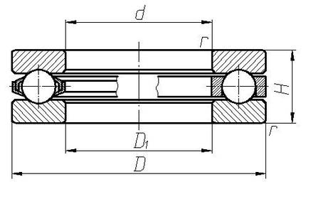 Підшипник 51212 /P6 (6-8212А) BBC-R розміри 60*95*26, фото 3