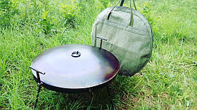 Комплект сковорода з диска (борони) діаметр 60 см із кришкою та чохлом