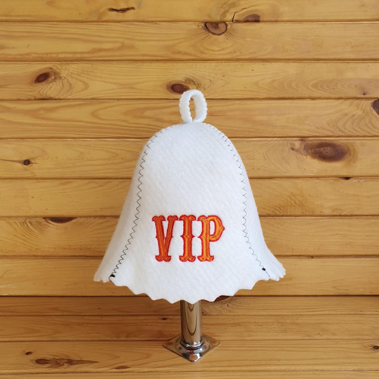 Шапка для бани G "VIP" белая