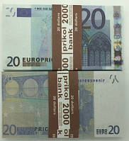 Деньги сувенирные 20 евро - 80 шт