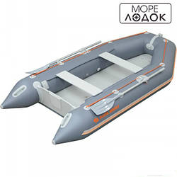 Надувний човен Колібрі КМ-300D темно-сірий, настил з алюмінію