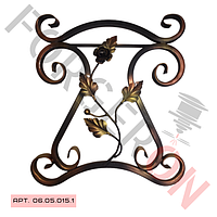 Лавка Пішак з трояндою, ковані боковини (2шт) 570×520; 20×20
