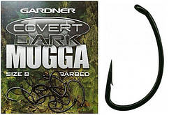 Коропові гачки Gardner — Covert Dark Mugga Hooks Barbed — 20 шт. SIZE 4