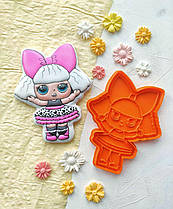 3D форми-вирубки для пряників "Лялька ЛОЛ 24"