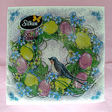 Великодні серветки паперові Silken Великодній вінок 2 шари 16 штук