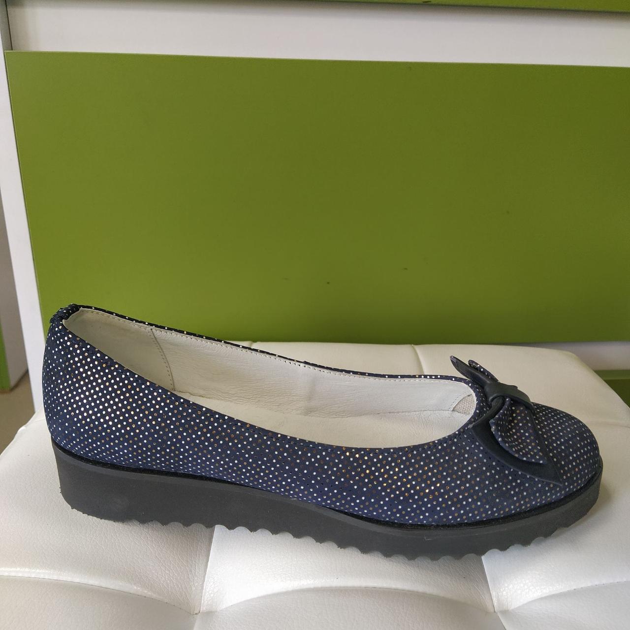 STTOPA Розміри 33-43. Балетки великих розмірів з натуральної шкіри. 159-3343 Сині