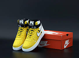 Чоловічі кросівки Nike Air Force 1 AF Mid White Yellow