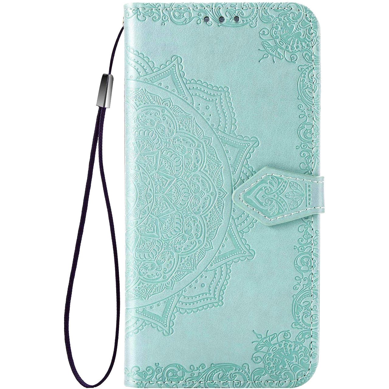 Шкіряний чохол-книжка Xiaomi Redmi Note 9 / Redmi 10X | Art Case Бірюзовий