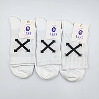 Шкарпетки чоловічі Лео лайкра білі OFF 42-44