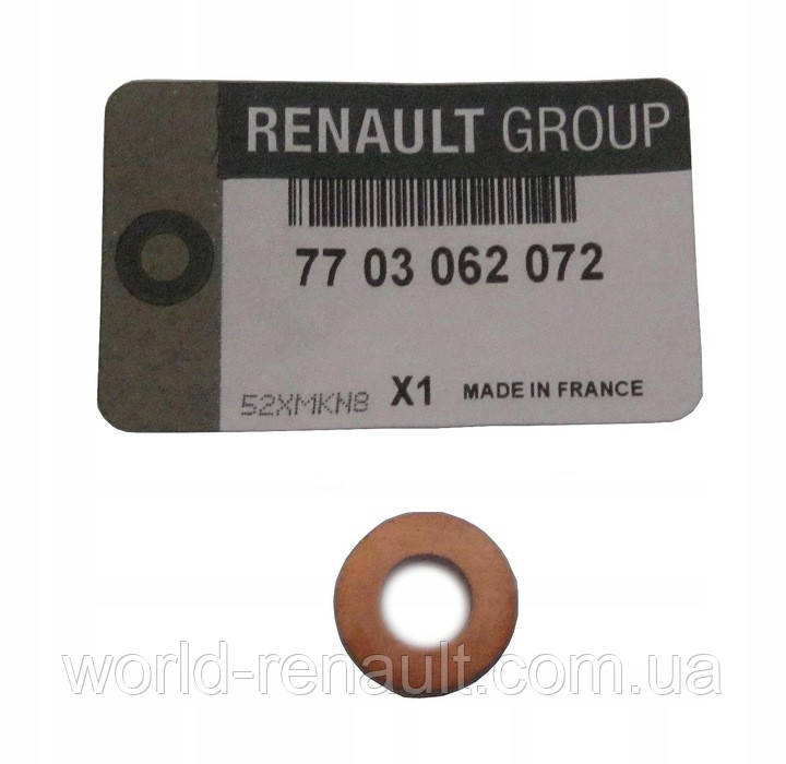 Renault (Origial) 7703062072 — Шайба (3х15х10) під форсунку на Рено Меган III