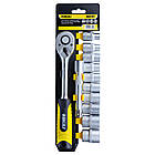 Ключ-тріскачка 1/2" з набором насадок і подовжувачем 12 шт. CrV mid SIGMA (6003701)