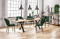 Стол обеденный деревянный APEX 120/78 Halmar дуб/черный