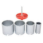 Коронки кільцеві з вольфрамовим напиленням Ø33, 53, 67, 73 мм + основа зі свердлом SIGMA (1512051)