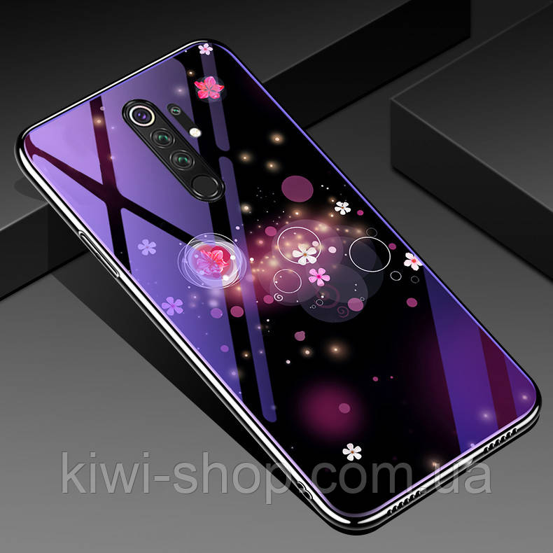 TPU+Glass чохол Fantasy для Xiaomi Redmione 8 Pro — бульбашки та квіти