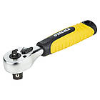 Ключ-тріскачка двостороння укорочена 1/4"-1/2" 145 мм 72T CrV SIGMA (6050251)