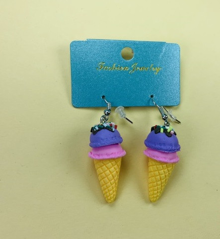 Сережки "ICE CREAM" з глазур'ю