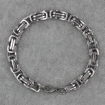 Браслет мужской Steel Rage от Stainless Steel цвет серебро из медицинской стали длина 22 см ширина 8 мм, фото 1