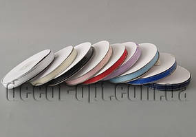 Стрічка репсова зі срібним люрексом 0,9 см 25 ярд