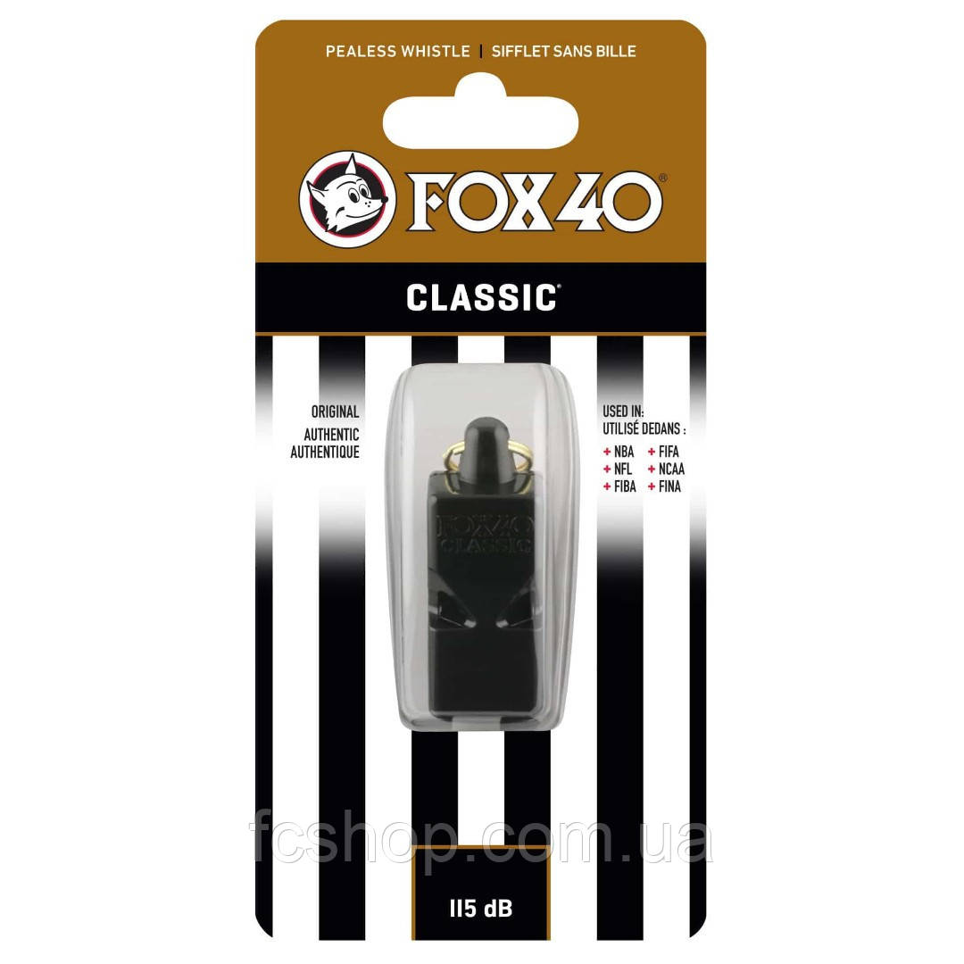 Свисток FOX 40 Classic Whistle Official 9900-0008, Чорний, Розмір (EU) — 1SIZE