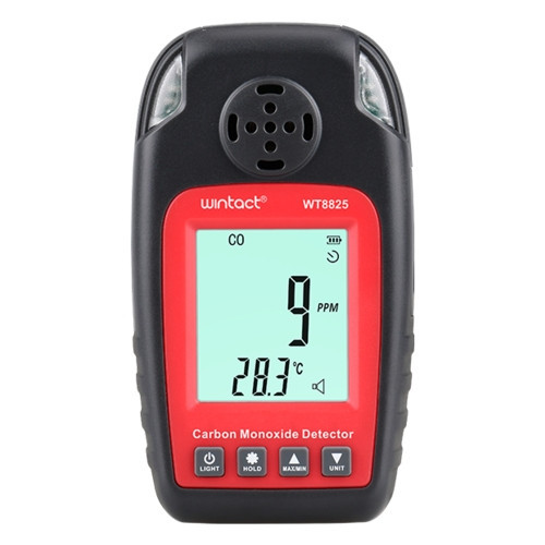 Газоаналізатор СО + термометр (0-1000 ppm, 0-50 °C) WINTACT WT8825
