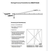 Ограничитель MACO открывания окна (дверей) с блокировкой от ручки 520-800 mm