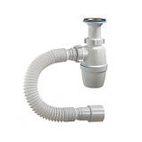 Сифон ДЛЯ КУХОННОЇ МИЙКИ з малою горловиною без перелива, фото 2