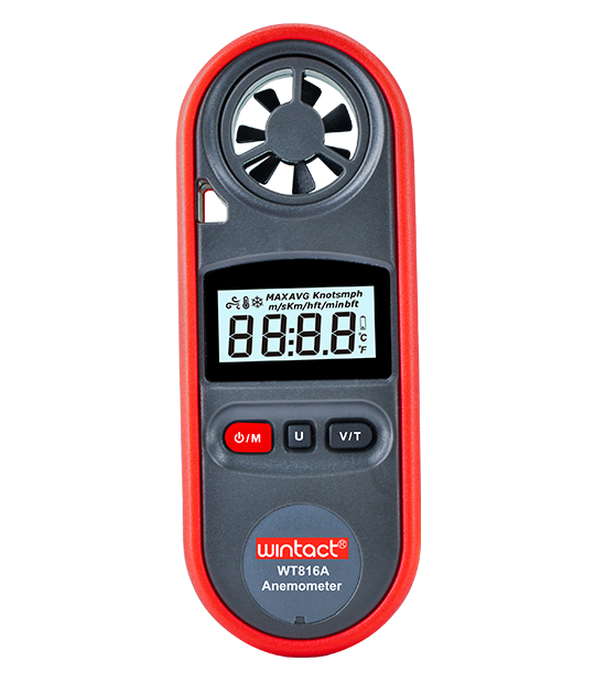 Анемометр цифровий 0,7-30 м/с, -10-45 °C WINTACT WT816A