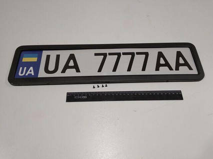 Рамка номерного знака (1 шт.) Carlife (NH420) чорна/матова