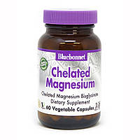 Вітаміни та мінерали Bluebonnet Nutrition Chelated Magnesium, 60 вегакапсул