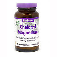 Вітаміни та мінерали Bluebonnet Nutrition Chelated Magnesium, 120 вегакапсул