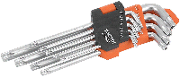 Набор 6гр. кл. Т10-Т50 с/отв. L 9шт Tactix. Набор L-образных ключей с отверстием (TX) [INSKLKLHT010050LT0]
