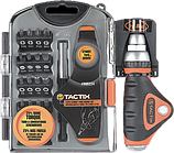 Набір викруток 22 предмети з тріскачкою, бітами PH, PZ, SL, T, HEX [INSOTOTVN022000TT0] TACTIX