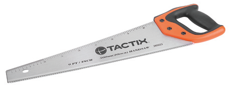 Ножівка для дерева, 600мм 9TPI, TACTIX Китай [INSKSKSSW600090MT0]