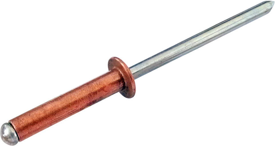 RF-Заклепка 4,0х16 мідь/St, плоска головка/10-12,5 ISO, METALVIS Україна [9700C000097401600C]