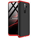 Пластикова накладка GKK LikGus 360 градусів для Xiaomi Redmi Note 8 Pro Чорно-Червоний, фото 3