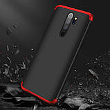 Пластикова накладка GKK LikGus 360 градусів для Xiaomi Redmi Note 8 Pro Чорно-Червоний, фото 4