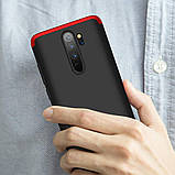 Пластикова накладка GKK LikGus 360 градусів для Xiaomi Redmi Note 8 Pro Чорно-Червоний, фото 6