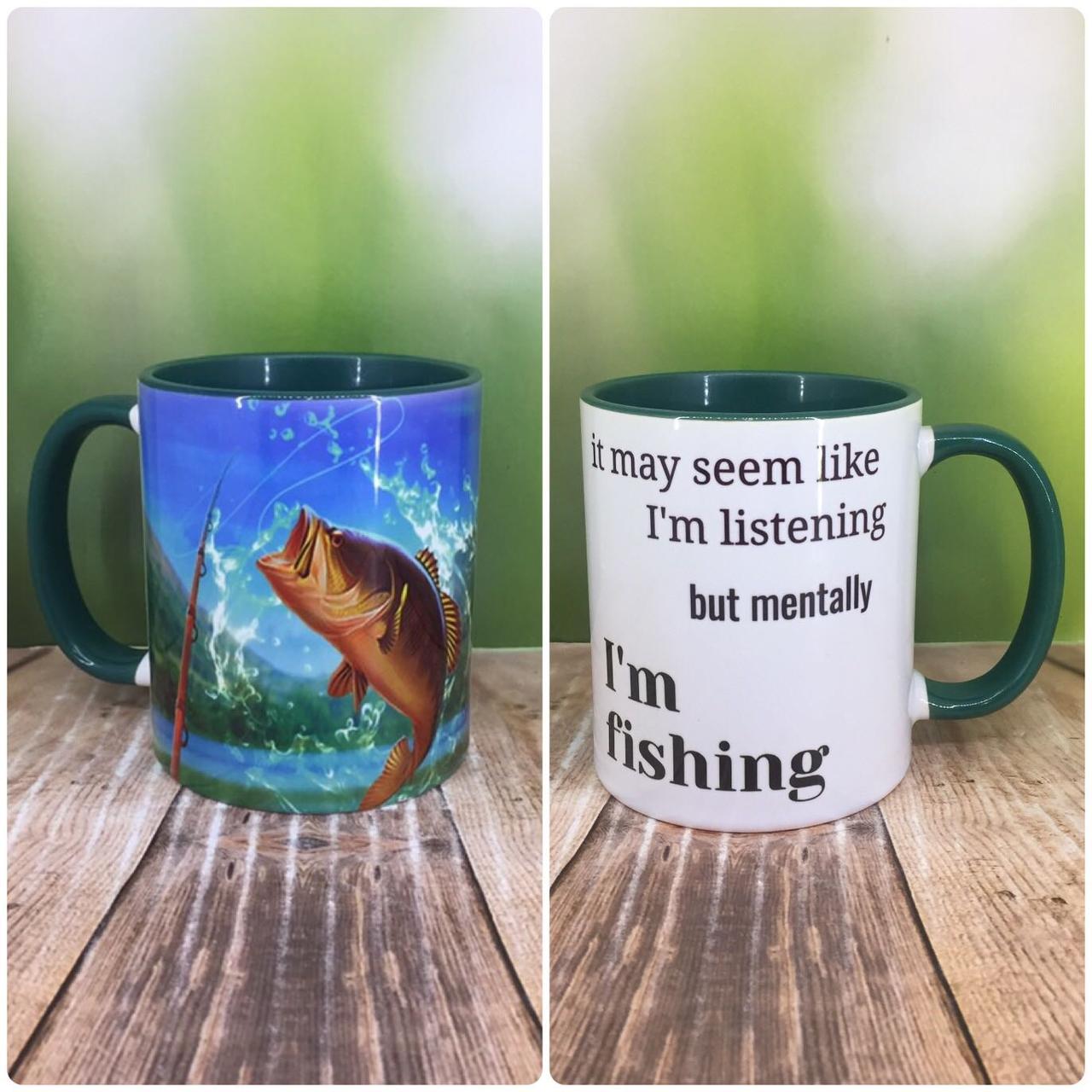 Друк на чашках,Чашка "i'm fishing"