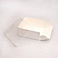 Коробка для десертів та зефіру/ бенто-торт з прозорою кришкою 170*170*80 Біла, фото 3