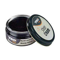 Крем для взуття No117 Navy Blue (Морський) з гладкої шкіри TRG Shoe Cream, 50 мл