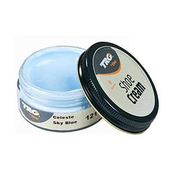 Крем для взуття No121 Sky Blue (Небесно-блакитний) з гладкої шкіри TRG Shoe Cream, 50 мл
