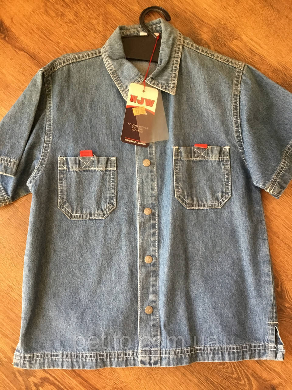 Сорочка джинсова для хлопчиків, фото 1