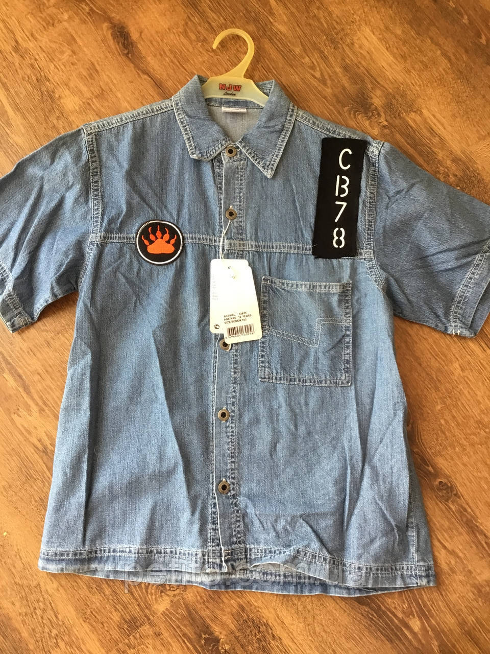 Модна джинсова сорочка для хлопчиків, фото 1