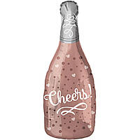 Фольгована кулька велика фігура рожеве Шампанське Cheers Anagram