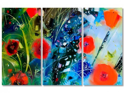 Картина модульна Червоні маки, фото 1