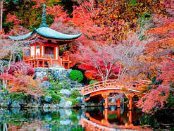 Картина інтер'єрна на полотні Пагода в парку